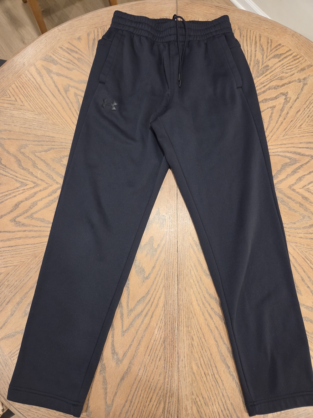 Under Armour Armour Fleece Pants Mens M Black Loose Straight Leg Sweatpants